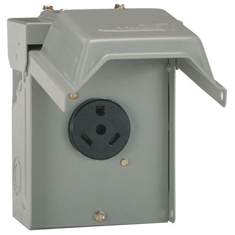 Sintron RV Power Outlet Box, 30 Amp 125 Volt, NEMA TT-30R Receptacle, Enclosed Lockable Weatherproof Outdoor Electrical, . . 30 amp rv power outlet